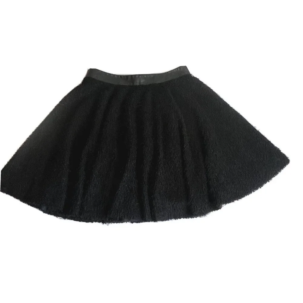 Gaoweix Xinzhan Paris Atelier Skirt Fuzzy Size L Black Witchy Whimsigoth Ballet